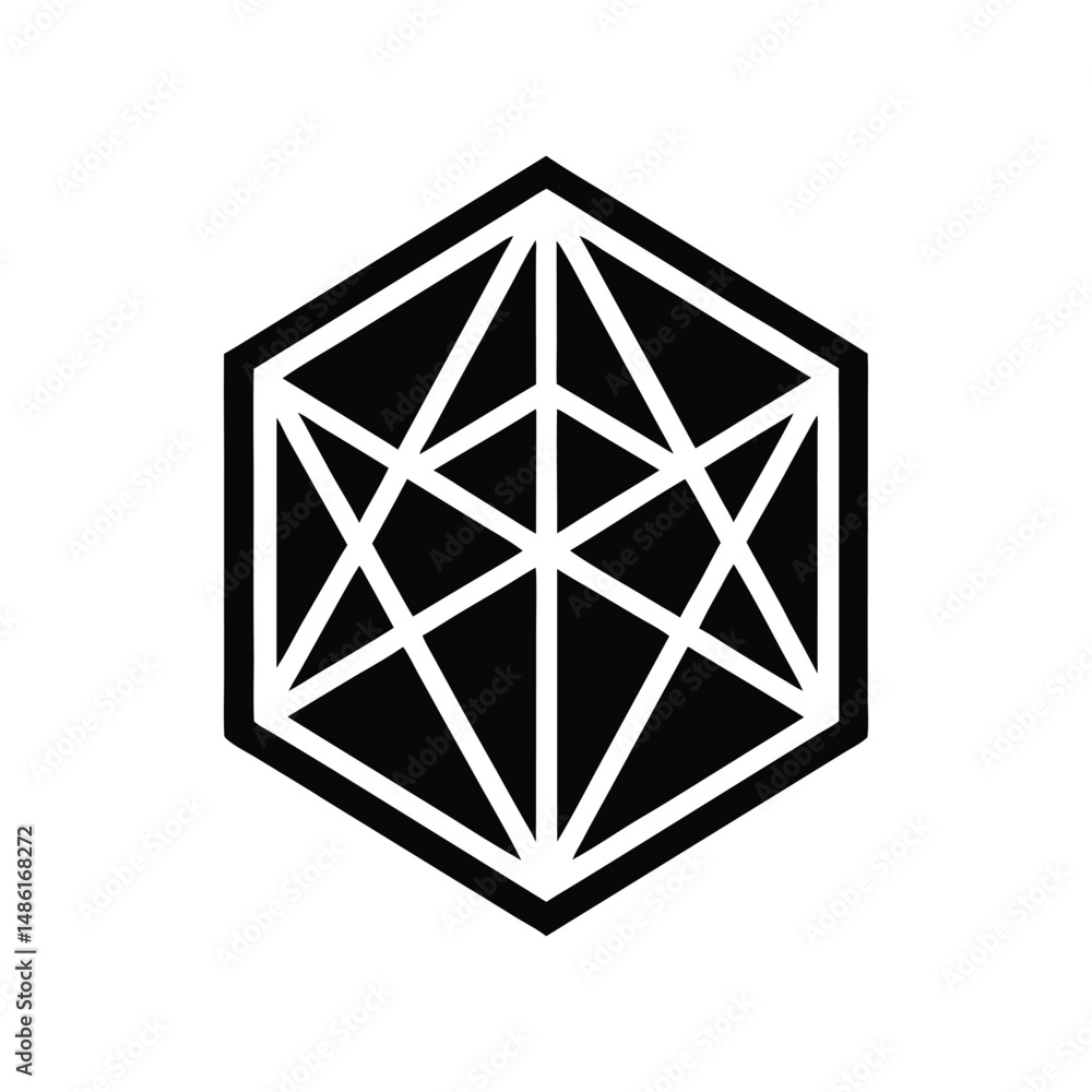 Abstract Geometric Hexagon Logo Design Simple Vector Illustration Abstract Geometric Hexagon Logo Design Simple Vector Illustration