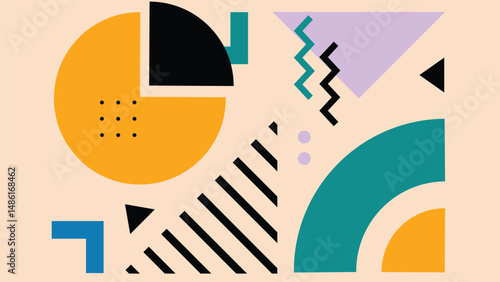 Vibrant Abstract Design Zigzags Background