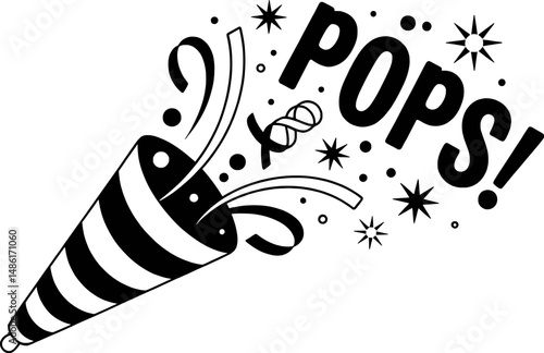 Party popper confetti celebration exploding fun
