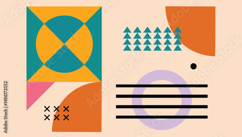 Bold Abstract Geometric Design Background