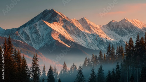 Alpine Landscape at First Light