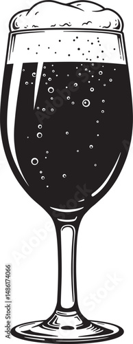  Beer Glass and Mugs Collection Silhouettes White Color Background