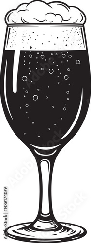  Beer Glass and Mugs Collection Silhouettes White Color Background