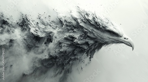 Abstract eagle, dynamic, powerful, majestic