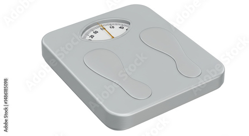 Isolated Weighing Scale with Footprints Design for Health and Fitness