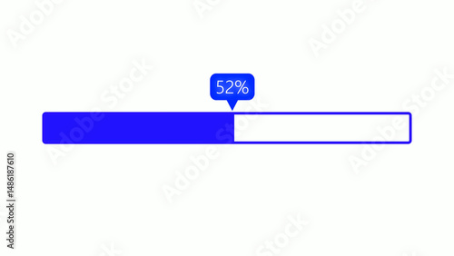 Progress loading bar  download illustration with white background.