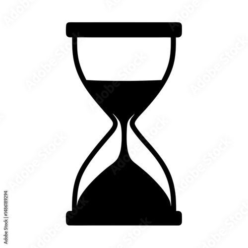 Minimalist depiction of an hourglass illustrating the passage and measurement of time