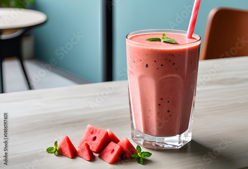 watermelon smoothie with watermelon