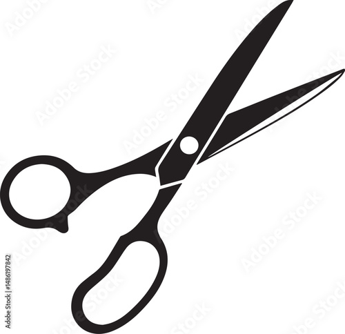 Scissors Silhouette Black vector in illustration