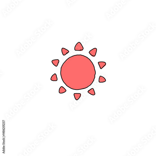 Red Sun Drawing