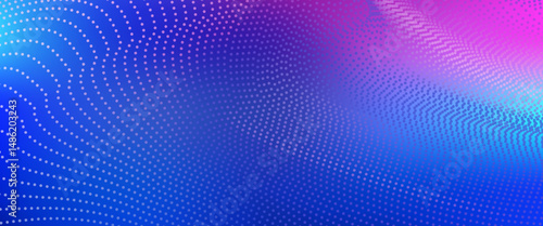 Wallpaper Mural Abstract digital waving 3d particle technology background design. Futuristic moving dots particles, hi-tech and big data visualization for brochures, flyers, magazine, business card, banner. Torontodigital.ca