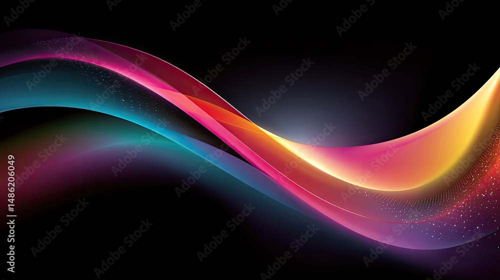 Naklejka premium Radiant Stream of Light Against Dark Background