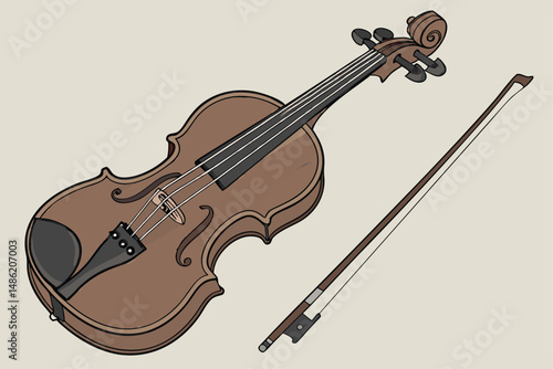 131 violin, cello, string instruments, musical instruments, woodgrain finish, detailed rendering, highly realistic, studio lighting, seamless background, photorealistic