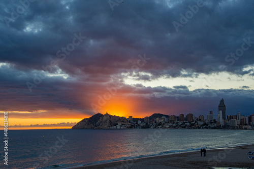 sunset at the beach