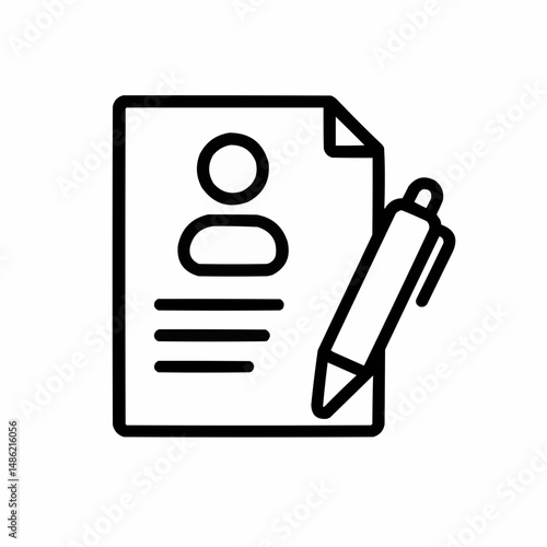 Minimal contract or offer letter with a pen icon — job offer acceptance.