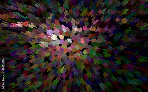 Abstract colorful extrude background.