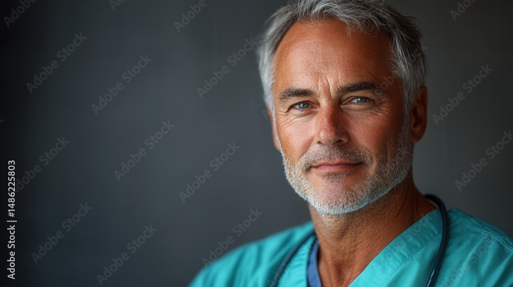 Obraz premium doctor on solid background 