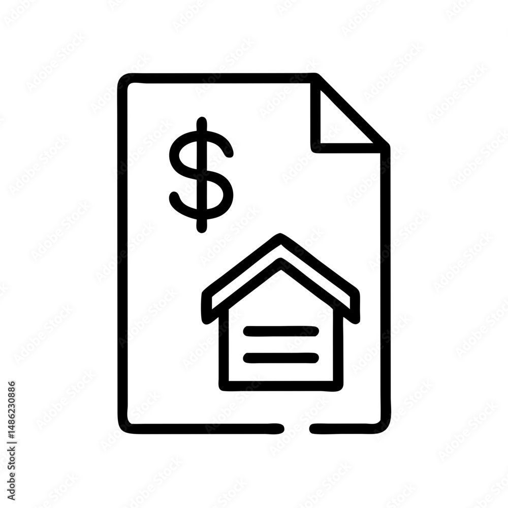 Real Estate Sign with Dollar Symbol Icon Representing Property Value and Sale Real Estate Sign with Dollar Symbol Icon Representing Property Value and Sale