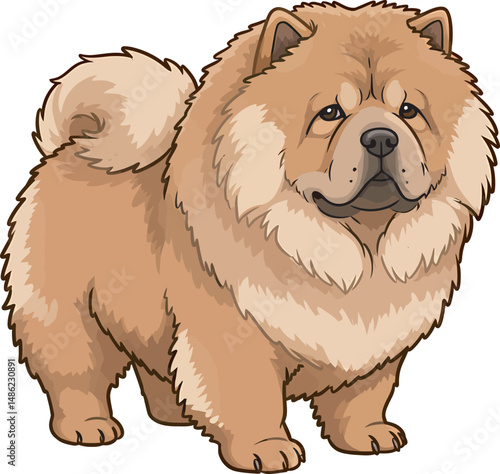 Breed Chow Chow Dog Vector