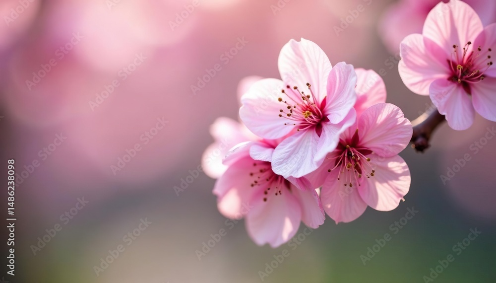 Delicate pink cherry blossoms, full bloom, soft petals , pastel, pattern, japanese Delicate pink cherry blossoms, full bloom, soft petals , pastel, pattern, japanese