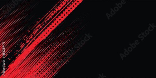 Grunge texture effect background. Distressed rough dark abstract textured. Black isolated on red. Graphic design element vintage style  sport arts