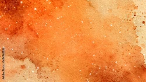 Amber orange watercolor texture with organic saturation and paper roughness 
