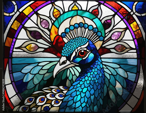 Stunning-Peacock-Stained-Glass-Art-Colorful-Bird-Design-Intricate-Details-Vibrant-Colors-Unique-Home-Decor-Beautiful-Craftsmanship-Elegant-Artwork-Eye-Catching-Piece