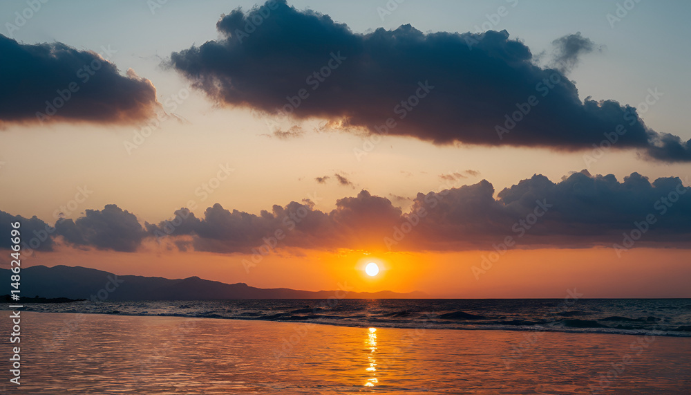 Obraz premium sunset in the mountains