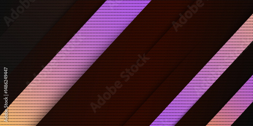 Glowing  black abstract background paper and layer elements vector for presentation. Suitable for businesses, companies, institutions, seminars and talks