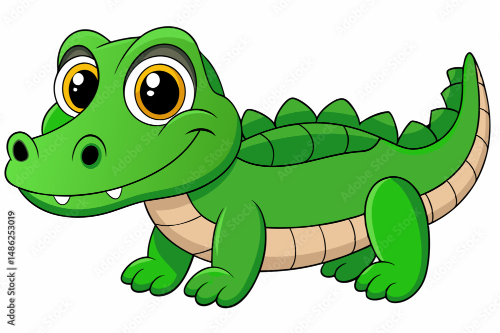 Naklejka premium alligator vector on white background