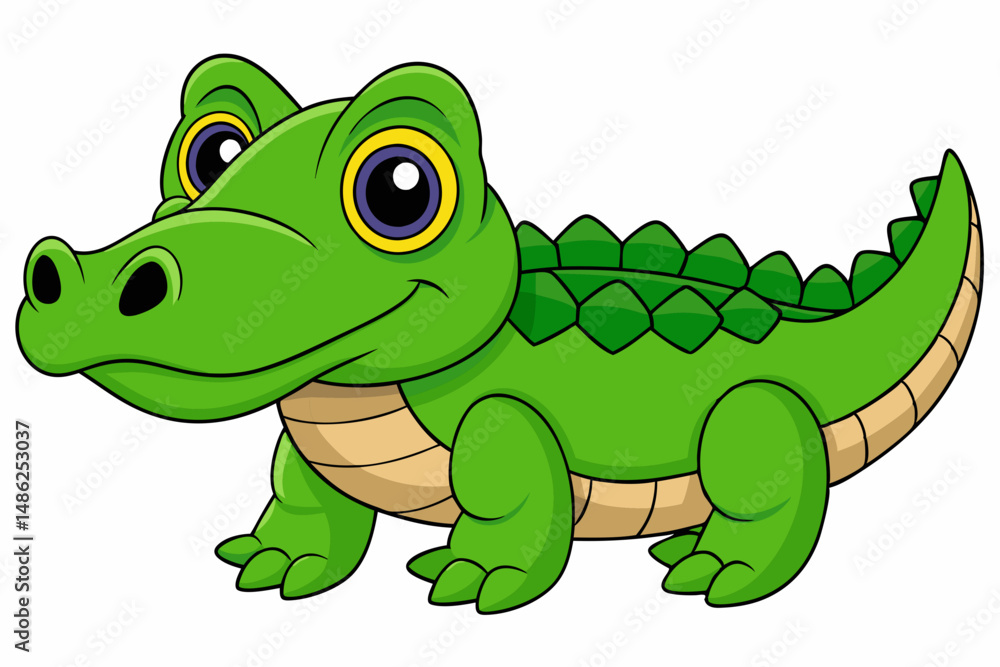 Fototapeta premium alligator vector on white background