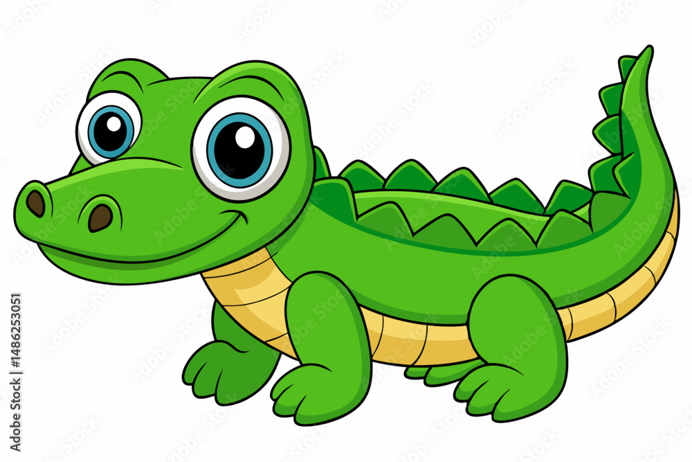 Obraz premium alligator vector on white background