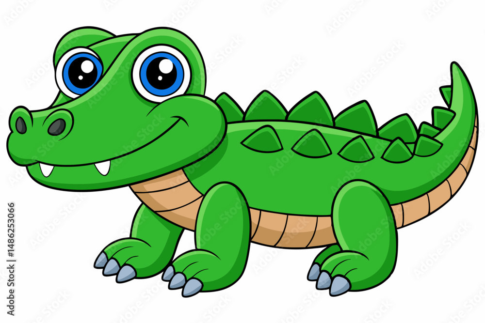 Fototapeta premium alligator vector on white background