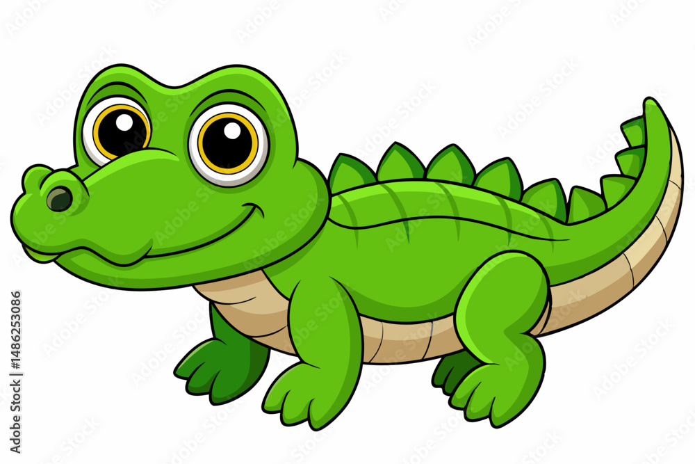 Fototapeta premium alligator vector on white background