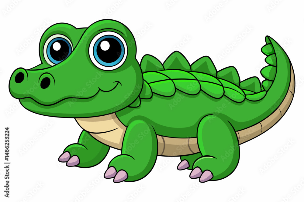 Fototapeta premium alligator vector on white background