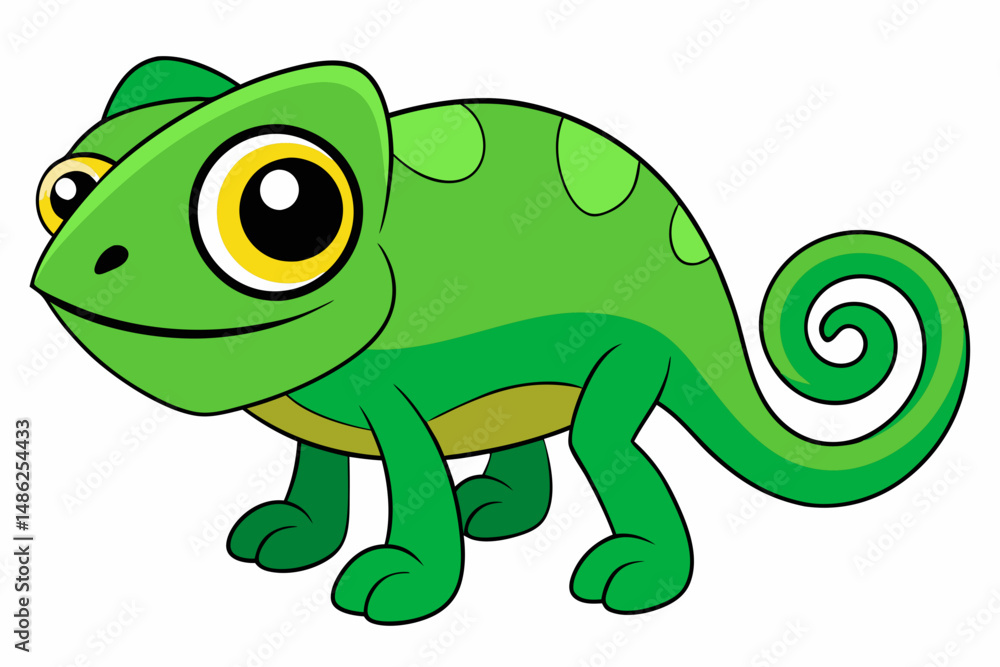 Fototapeta premium chameleon vector on white background