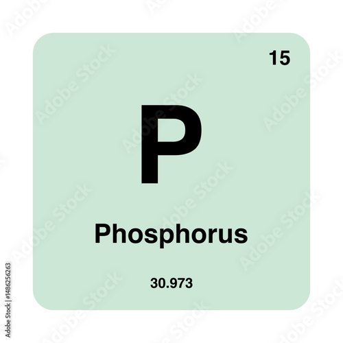 periodic vector phosphorus isolated on transparent background