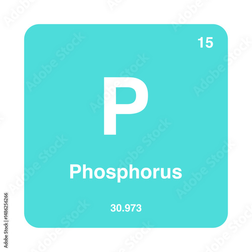 periodic vector phosphorus isolated on transparent background