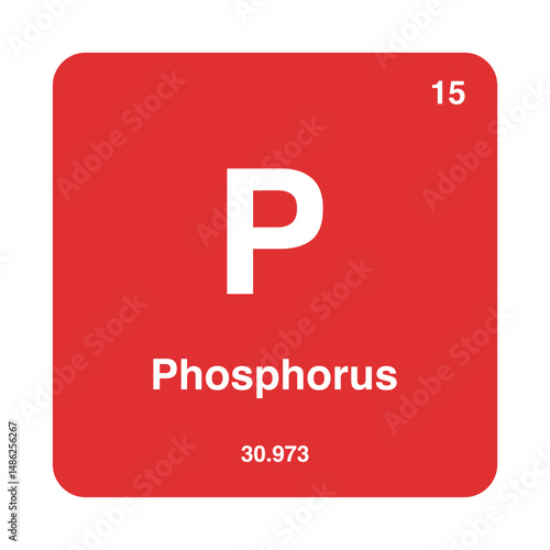 periodic vector phosphorus isolated on transparent background