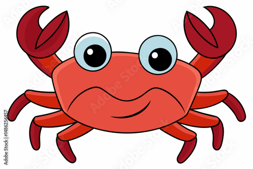 crab vector on white background