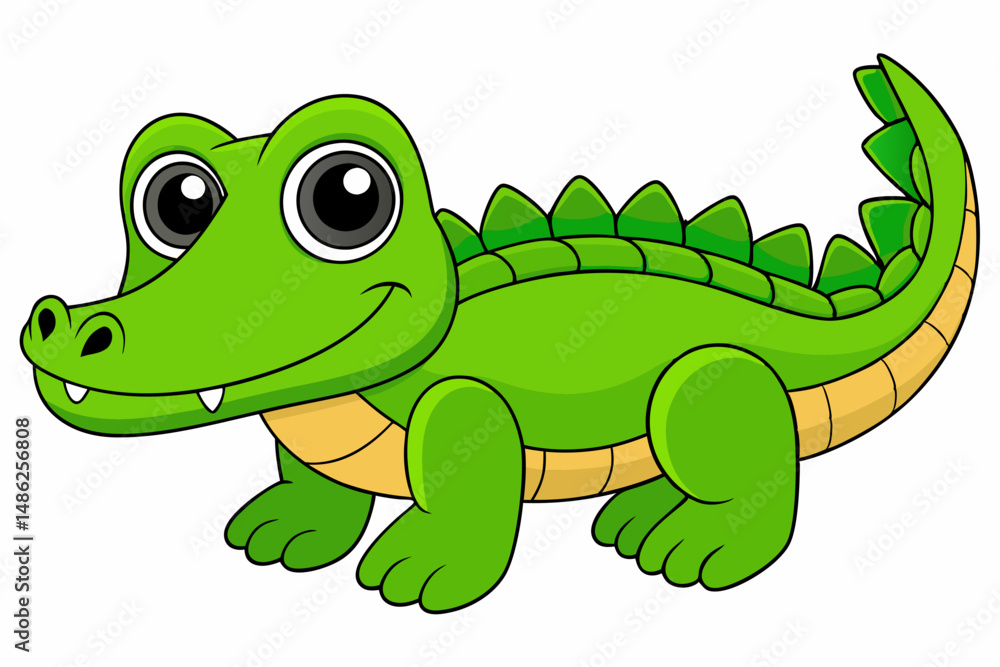 Naklejka premium crocodile vector on white background