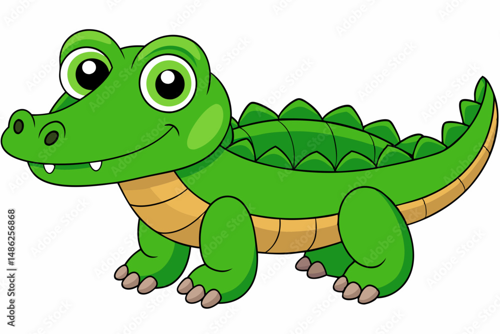 Naklejka premium crocodile vector on white background