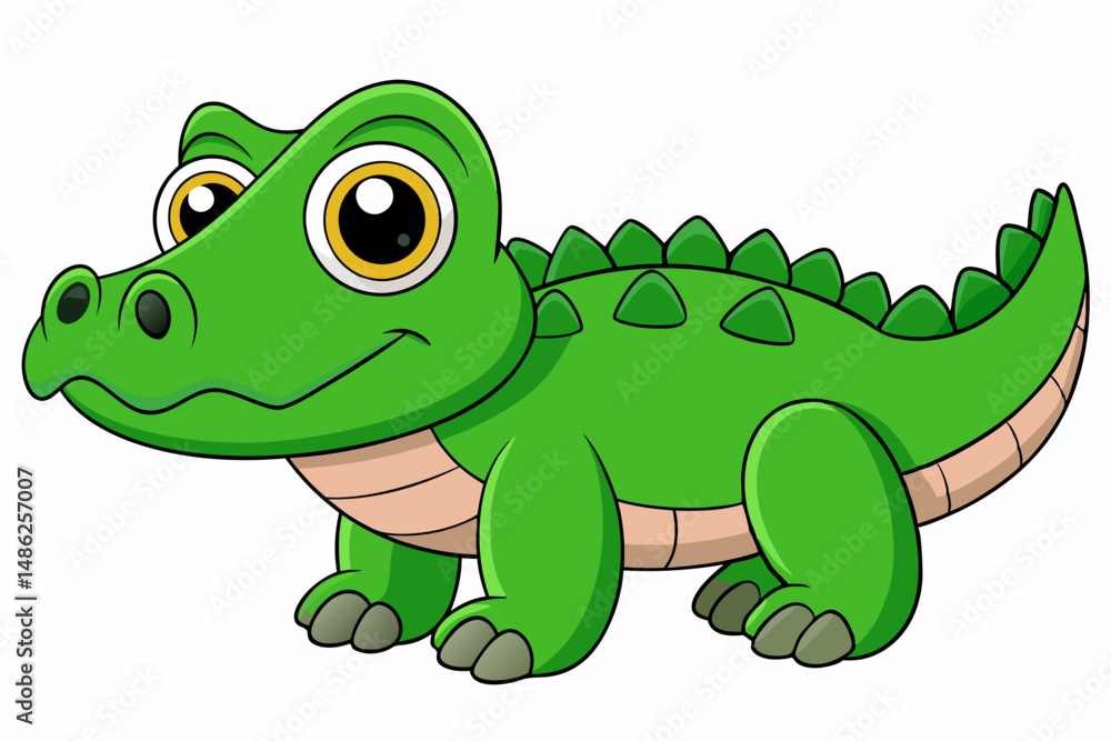 Fototapeta premium crocodile vector on white background