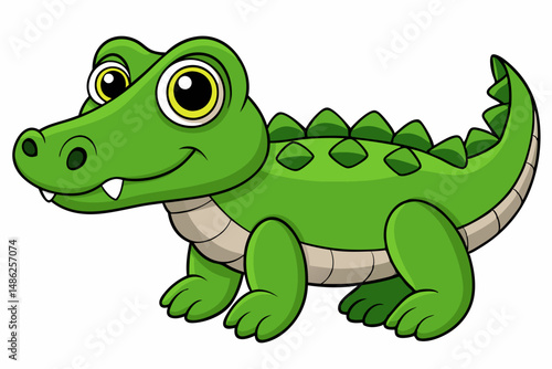crocodile vector on white background