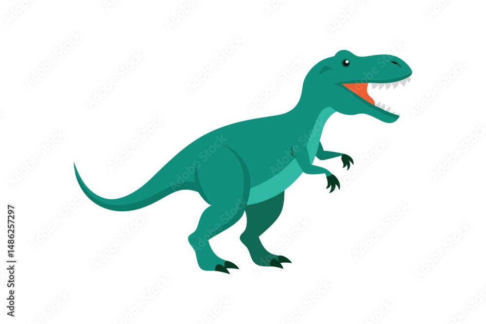 Fototapeta premium Tyrannosaurus Rex Dinosaur Vector Art Illustration 