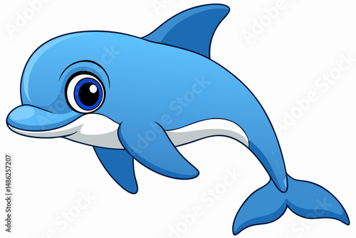dolphin vector on white background