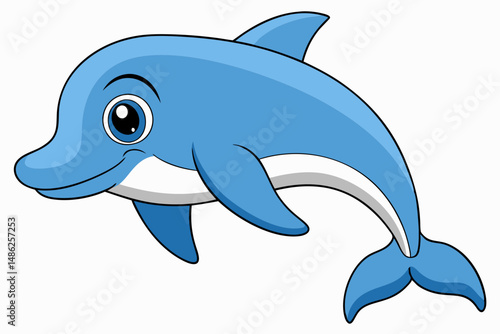 dolphin vector on white background