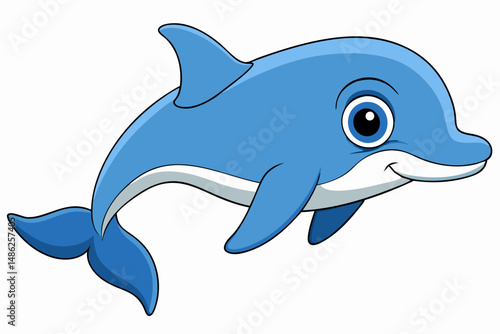 dolphin vector on white background