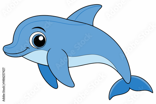 dolphin vector on white background