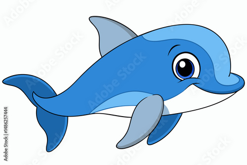 dolphin vector on white background
